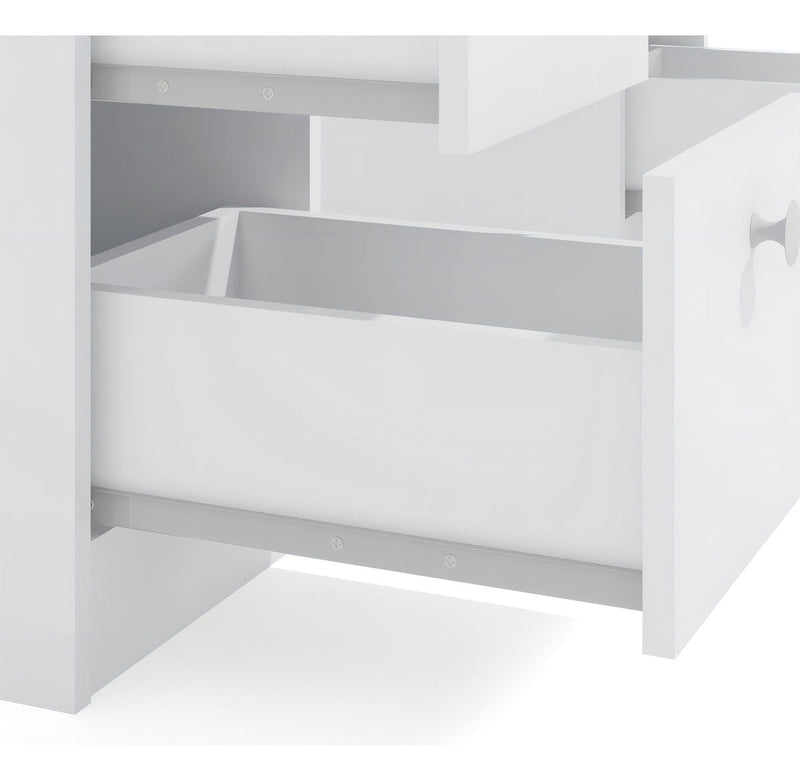 Penteadeira Ditália Pe80 com Kit Luz Branco Cor Branco
