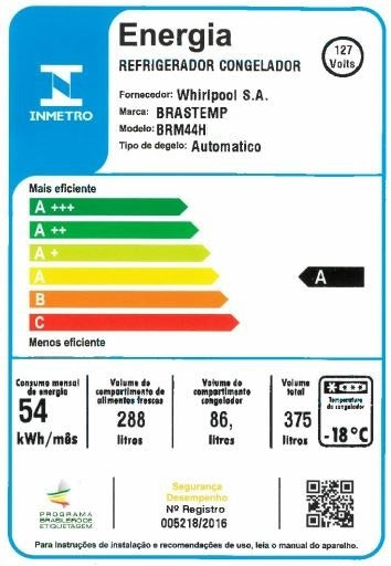 Geladeira Brastemp Frost Free Duplex 375 Litros Cor Inox