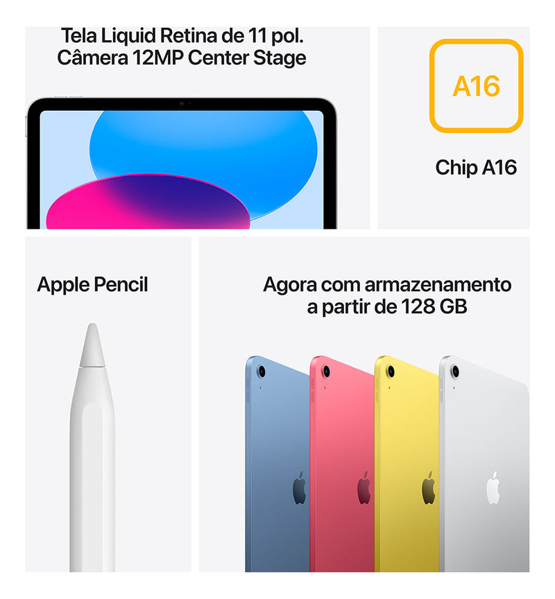 Apple iPad 11" Chip A16 Wi-Fi 128GB Azul - Distribuidor Autorizado