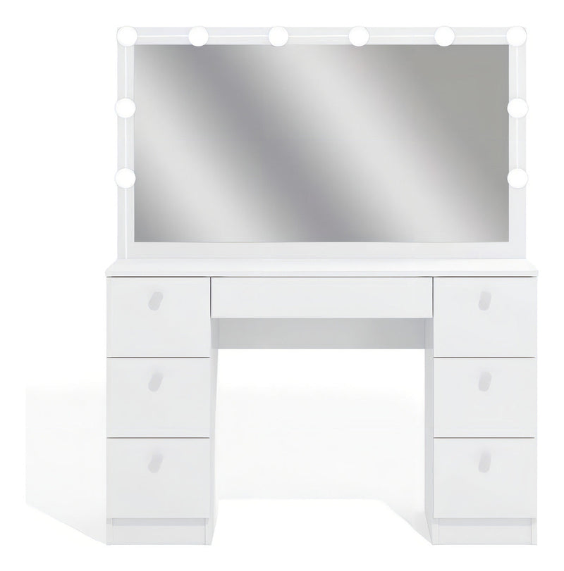 Penteadeira Ditália Pe80 com Kit Luz Branco Cor Branco