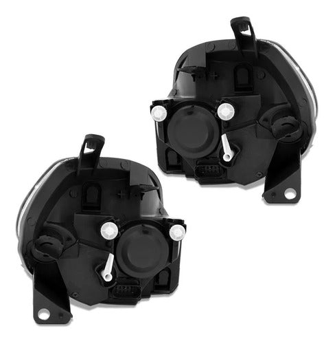 Par Farol Fiat Punto 08 2009 2010 2011 2012 Máscara Cromada