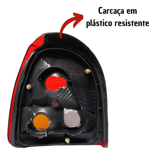 Par Lanternas Traseira Vw Gol G2 Bola 95 96 97 98 99 Rubi