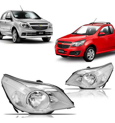 Par Farol Agile 04/14 Montana 11/21 Foco Duplo Cromado