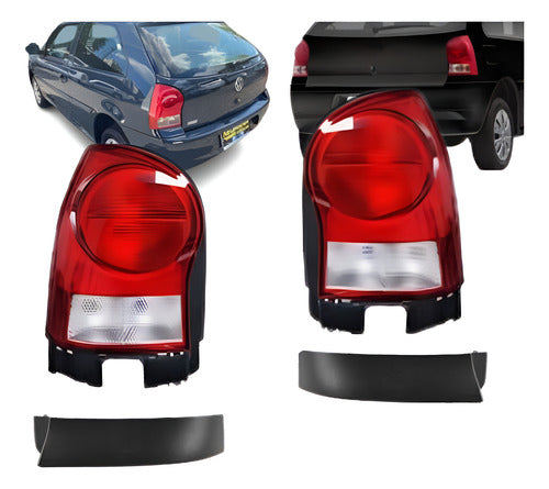 Par Lanterna Traseira Gol G4 2006 2007 A 2010 2011  Bicolor