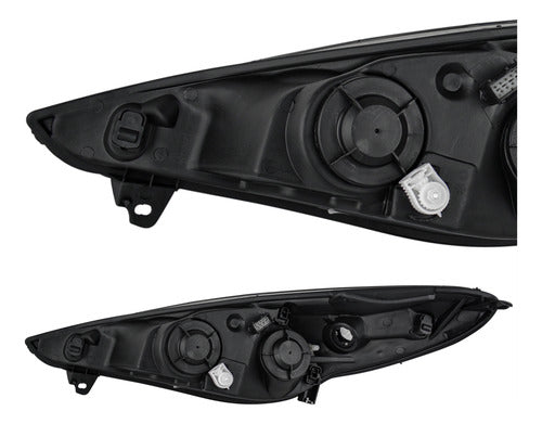 Par Farol Masc Negra +lâmp Peugeot 207 2006 07 À 14 Foco Dup
