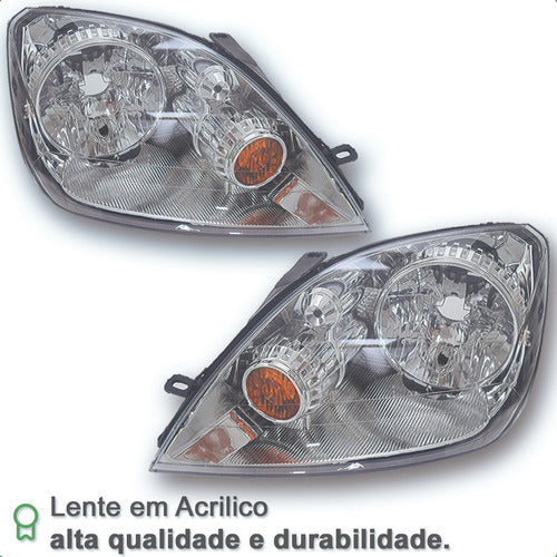 Farol Fiesta 2003 2004 2005 2006 2007 Hatch Sedan