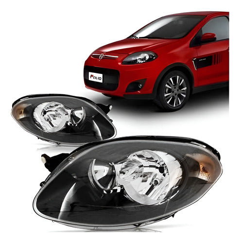 Par Farol Palio G5 2012 2013 2014 2015 2016 Máscara Negra