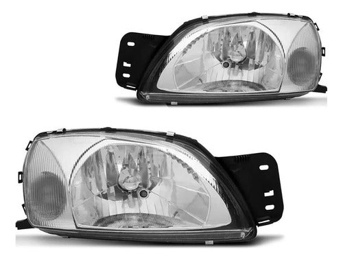 Par Farol Fiesta Street Courier 2000/2006 Pisca Cristal