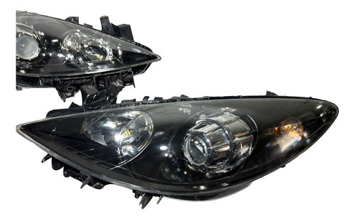Farol Peugeot 307 2007 2008 2009 2010 2011 2012 M. Negra
