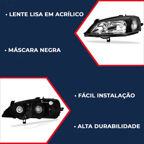 Par Farol Astra 1998 1999 2000 2001 2002 Máscara Negra