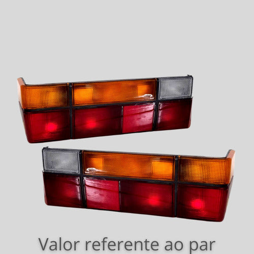 Par Lanterna Traseira Gol Quadrado 87/94 Tricolor