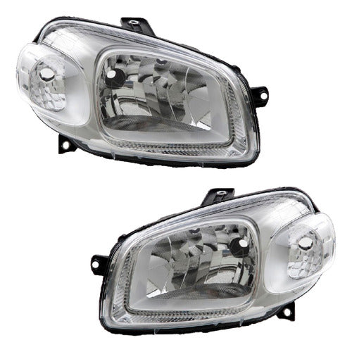 Farol Uno Fiorino Vivace Way 10 11 12 13 14 Máscara Cromada