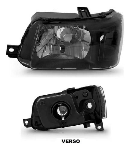 Par Farol Fiat Uno Fiorino Mascara Negra 2004 Até 2013