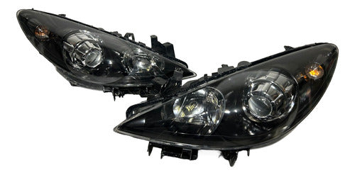 Farol Peugeot 307 2007 2008 2009 2010 2011 2012 M. Negra