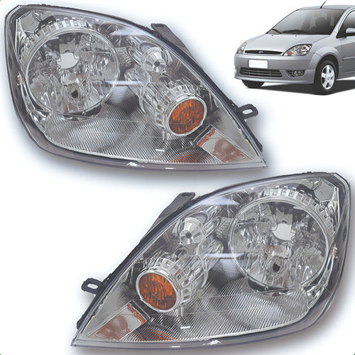 Farol Fiesta 2003 2004 2005 2006 2007 Hatch Sedan