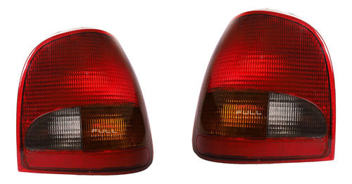 Par Lanternas Traseira Vw Gol G2 Bola 95 96 97 98 99 Rubi