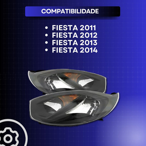 Par Farol Fiesta Rocam 2011 2013 2014 Mascara Negra