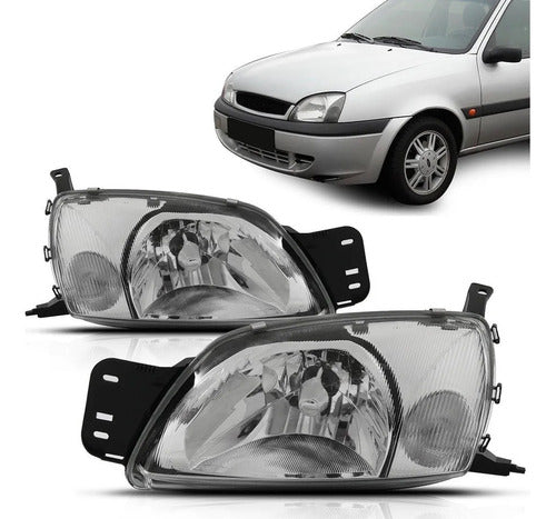 Par Farol Fiesta Street Courier 2000/2006 Pisca Cristal
