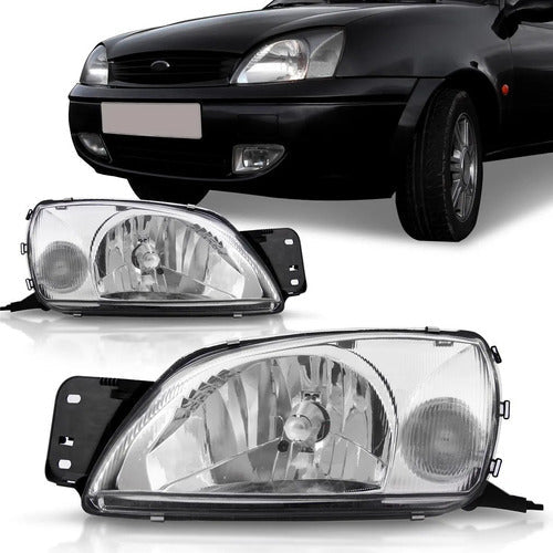 Par Farol Fiesta Street Courier 2000/2006 Pisca Cristal