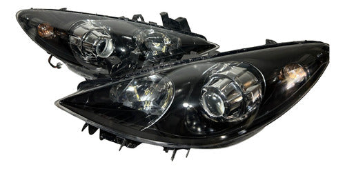 Farol Peugeot 307 2007 2008 2009 2010 2011 2012 M. Negra