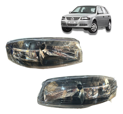 Par Farol Gol Parati Saveiro G4  Mascara Negra Power
