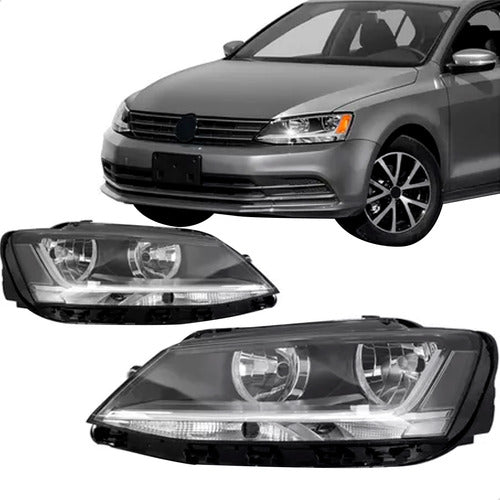 Par Farol Jetta 2016 2017 2018 Manual Com Led