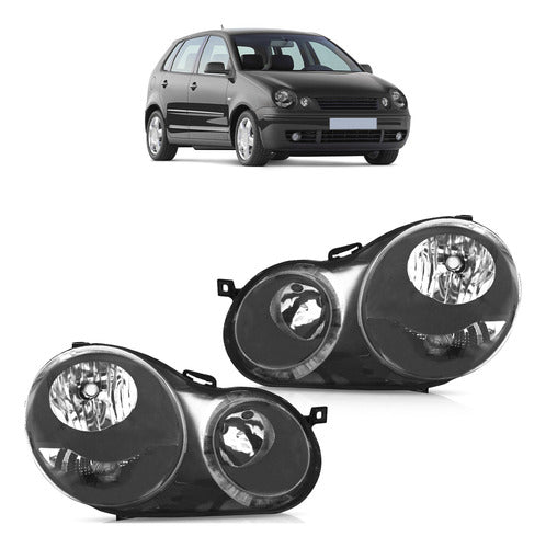 Par Farol Dianteiro Polo 2003 2004 2005 2006 Máscara Negra