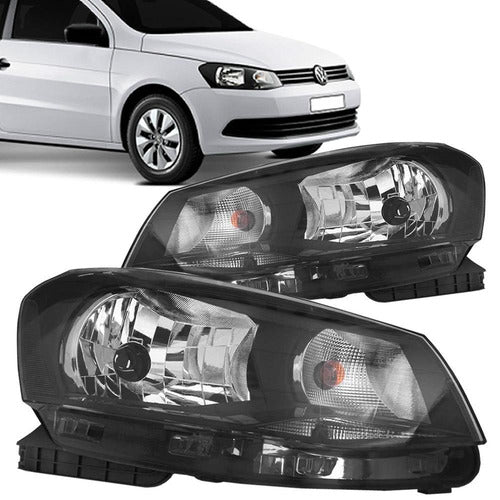 Farol Gol G6 13 2014 2015 2016 Foco Simples Mascara Negra